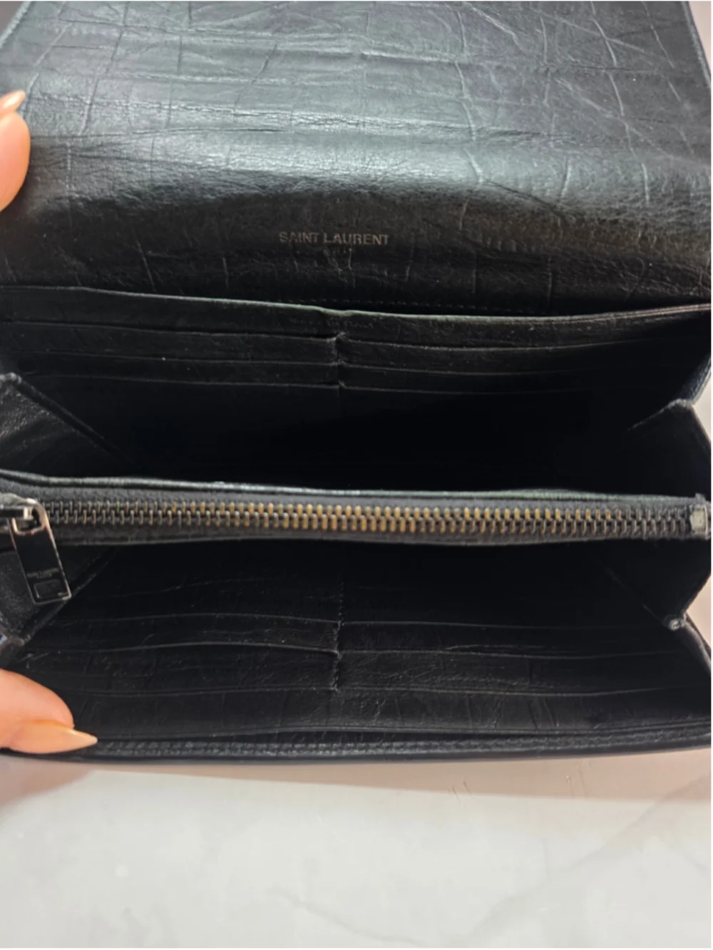 Saint Laurent YSL Black Leather Wallet